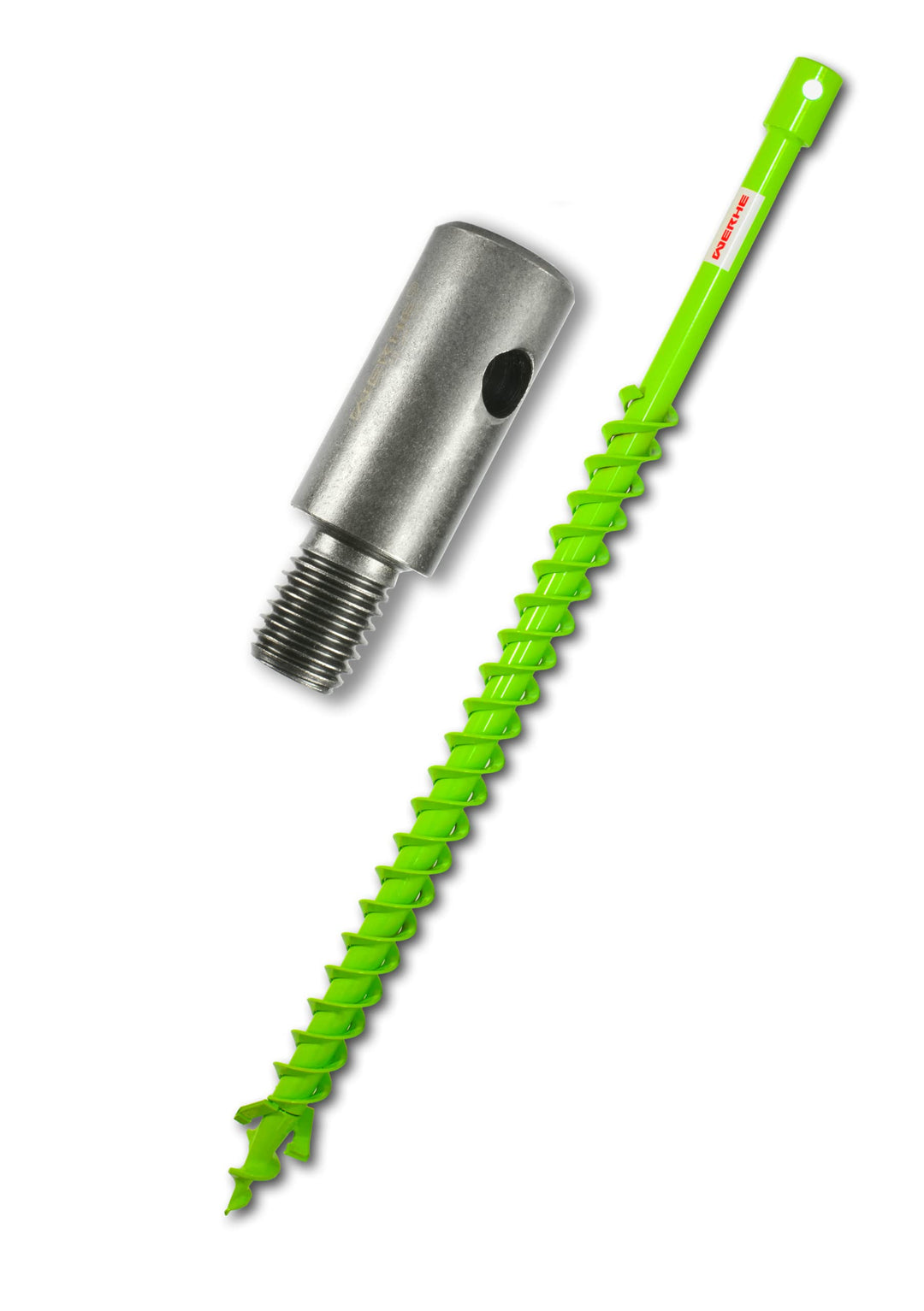 WERHE® Profi Bohrer Vollstahl, Erdbohrer für bohrmaschine 40 mm DoppelWelle Extreme robust mit m14 A