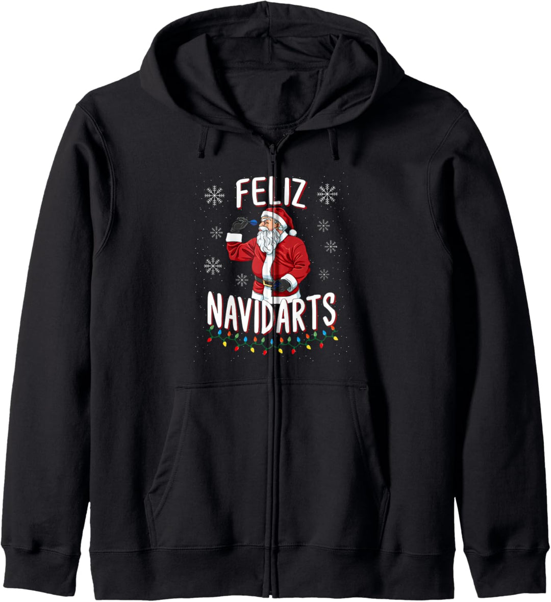 Lustiges Feliz Navidarts Dart Wortspiel Weihnachten Geschenk Kapuzenjacke