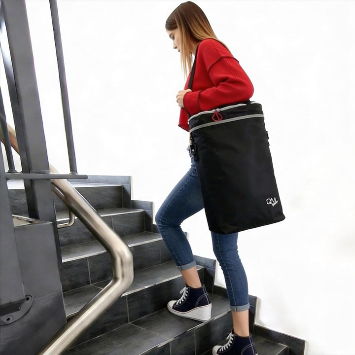 EINKAUFSTROLLEY XXL klappbar mit Kühltasche, robust, schwarz Alurahmen faltbar