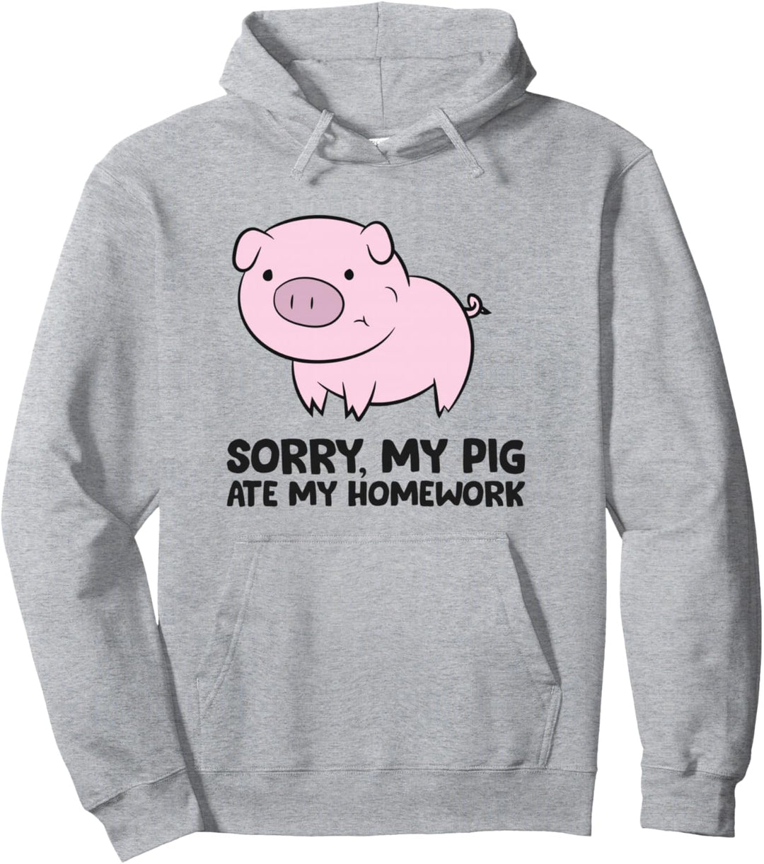 Schule Liebe Schweine Entschuldigung, Mein Schwein hat meine Hausaufgaben gegessen Pullover Hoodie