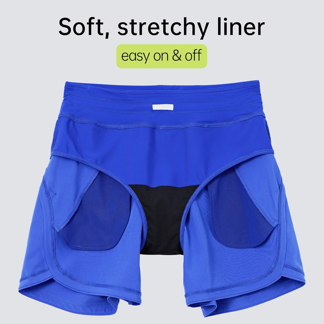 WILLIT Badeshorts Damen Badehose Schwimmen Boardshorts Schnelltrocknend Sommer Bikini Shorts High Wa