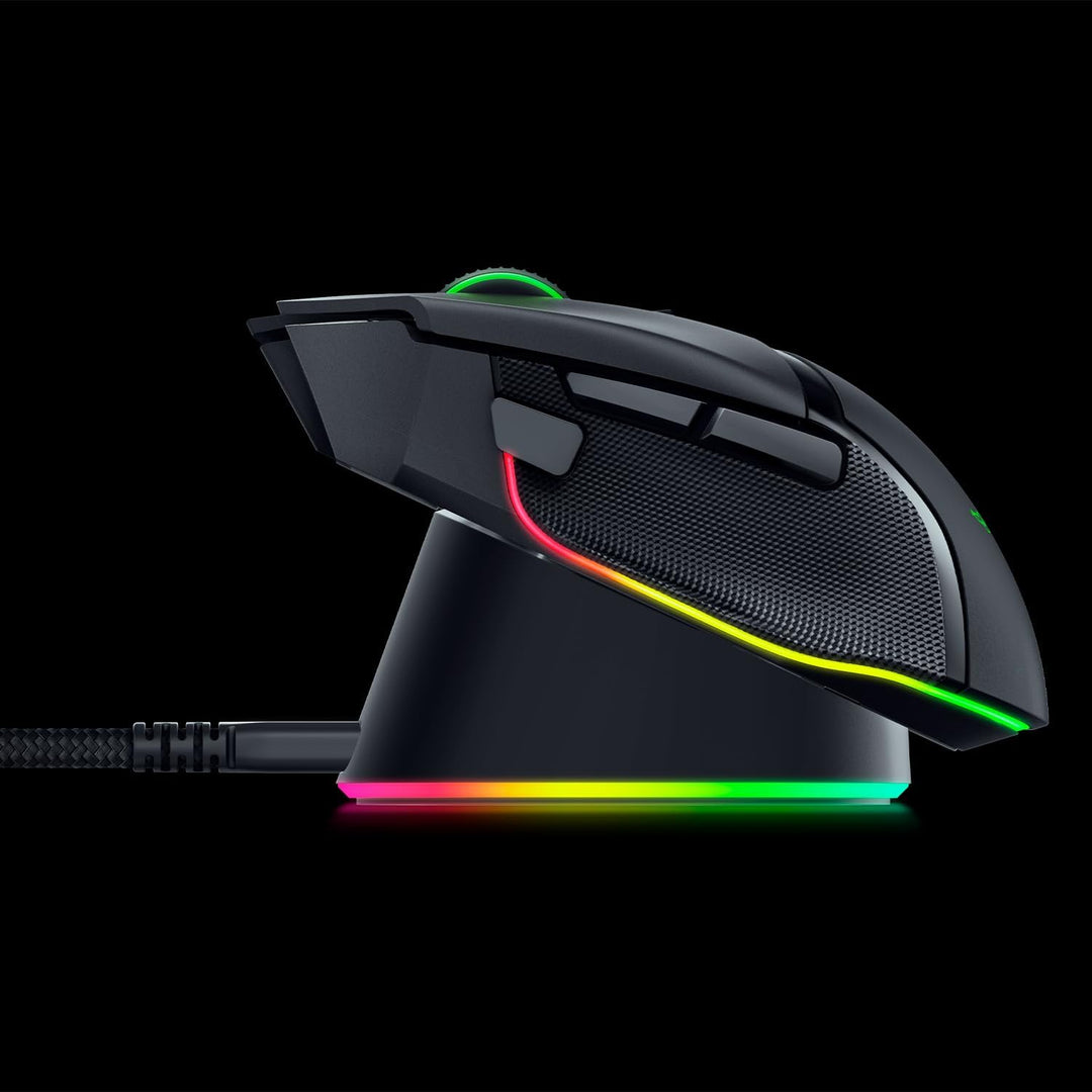 Razer Mouse Dock Pro & Charging Puck - (Magnetische drahtlose Ladestation, Hyperspeed 8K Hz, 8 RGB C