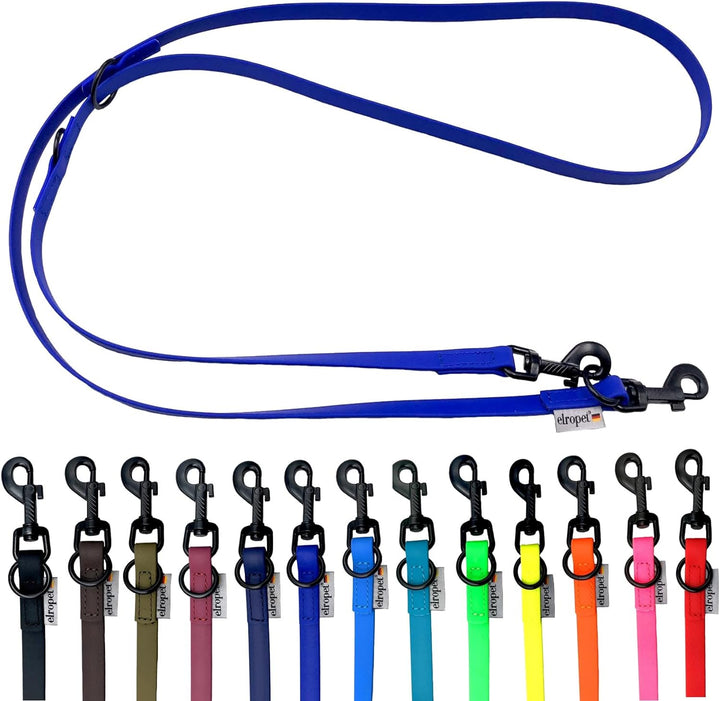 Biothane Hundeleine schwarzer Haken verstellbar für kleine Hunde/grosse Hunde 2m / 2,40m / 2,80m / 3