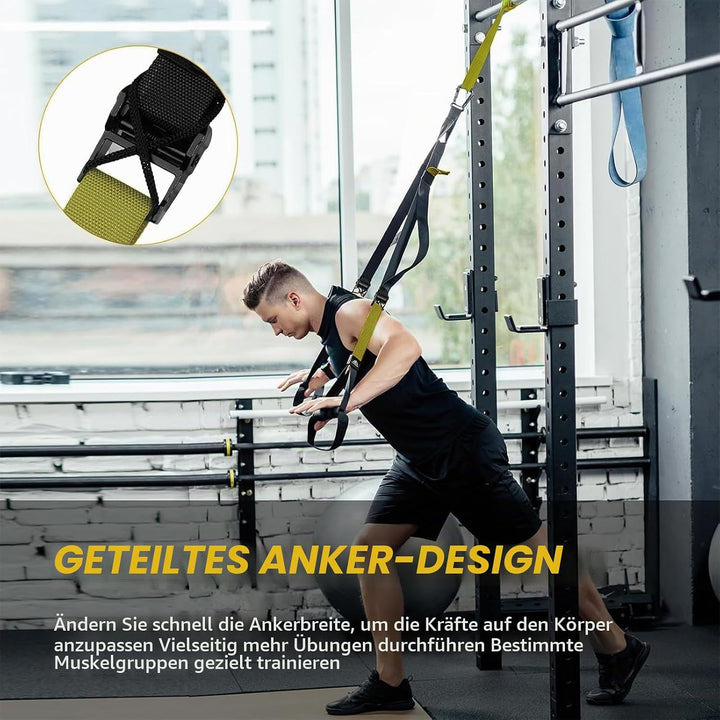 Flintronic Schlingentrainer, Sling Trainer Set für EIN Ganzkörpertraining, Schlingentrainer für Zuha