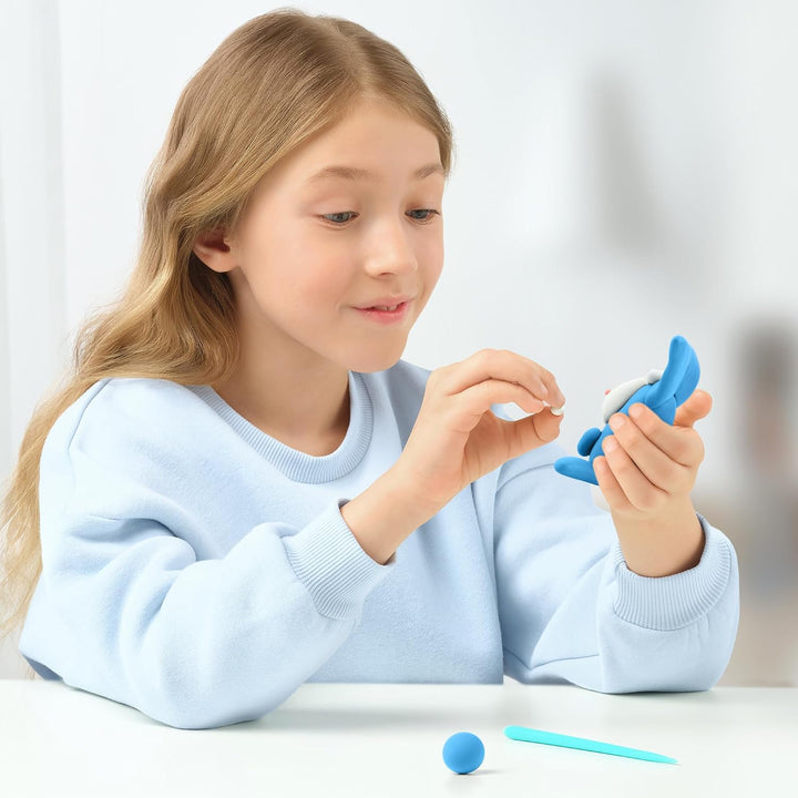 HEY CLAY - 15 Dosen lufttrocknende Knete für Kinder ab 3 Jahren - Kreatives Bastelset - Modelliermas