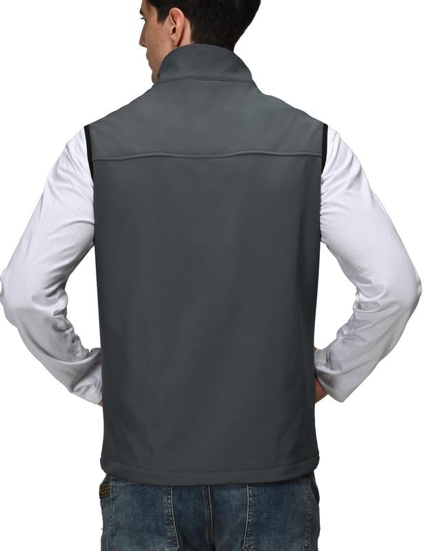 Zzkouine Leichte Softshell Weste für Herren, Bodywarmer Fleece Weste Full Zipp Softshellweste, Weste