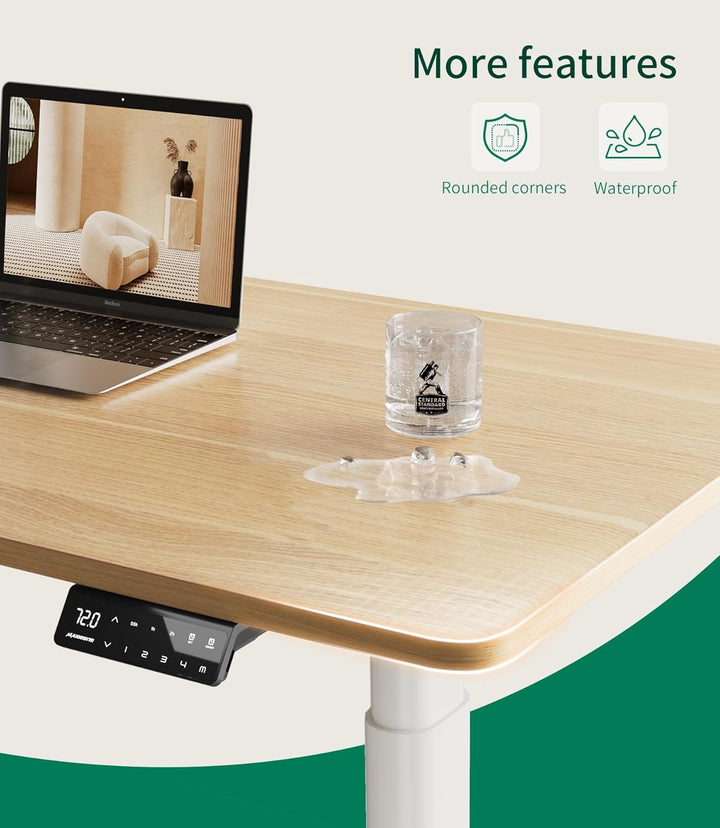 MAIDeSITe Tischplatte 140x70 cm Schreibtischplatte 25 mm stark - DIY Stabile Bürotischplatte – Perfe