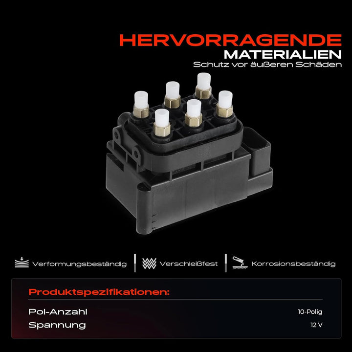 Luftfederung Ventilblock Ventileinheit Kompatibel mit A6 4B2,C5 A6 Allroad 4FH,C6 A8 4E2,4E8 Allroad