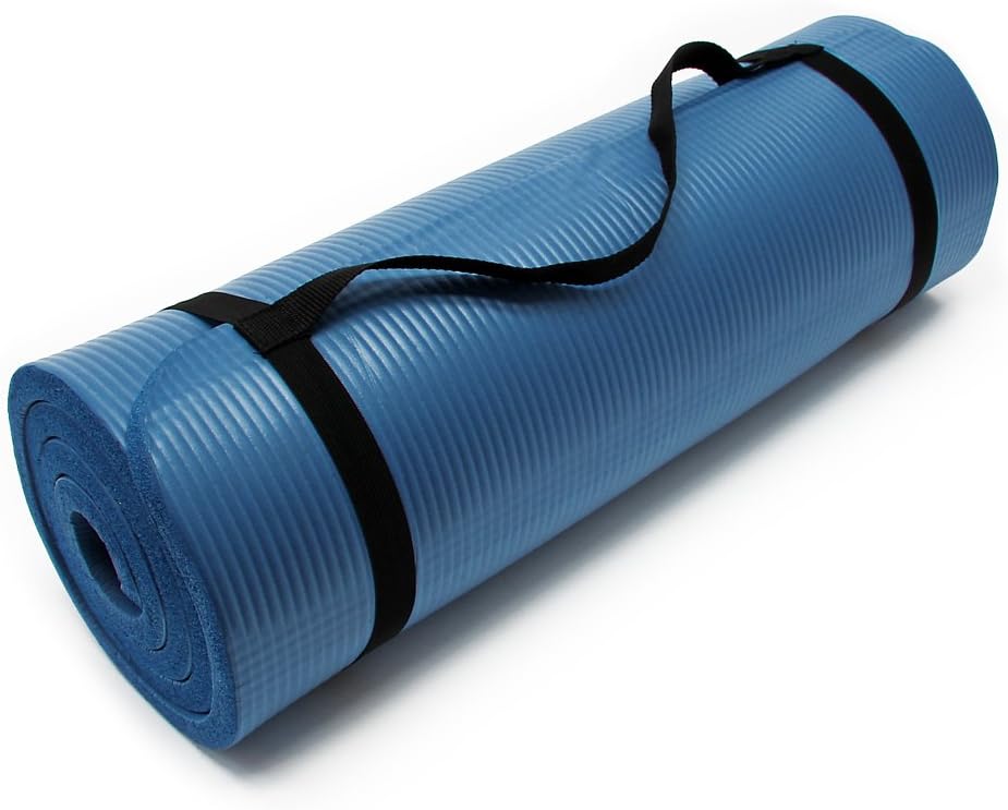 Wiltec Yogamatte Turnmatte Gymnastikmatte Bodenmatte rutschfest extradick Sport blau 190 x 100 x 1.5