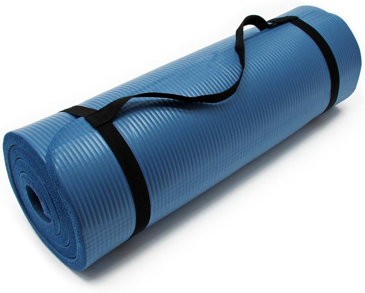 Wiltec Yogamatte Turnmatte Gymnastikmatte Bodenmatte rutschfest extradick Sport blau 190 x 100 x 1.5