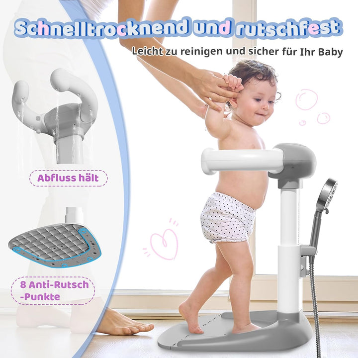 COOSEYA® Baby Dusche Ständer – Einstellbarer Baby Shower Stand Support mit AntiRutsch-Basis, Duschst