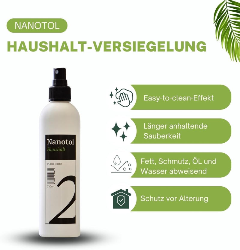 Nanotol Fenster Nanoversiegelung Set | Fensterreiniger + Glasversiegelung mit Lotuseffekt | Komplett