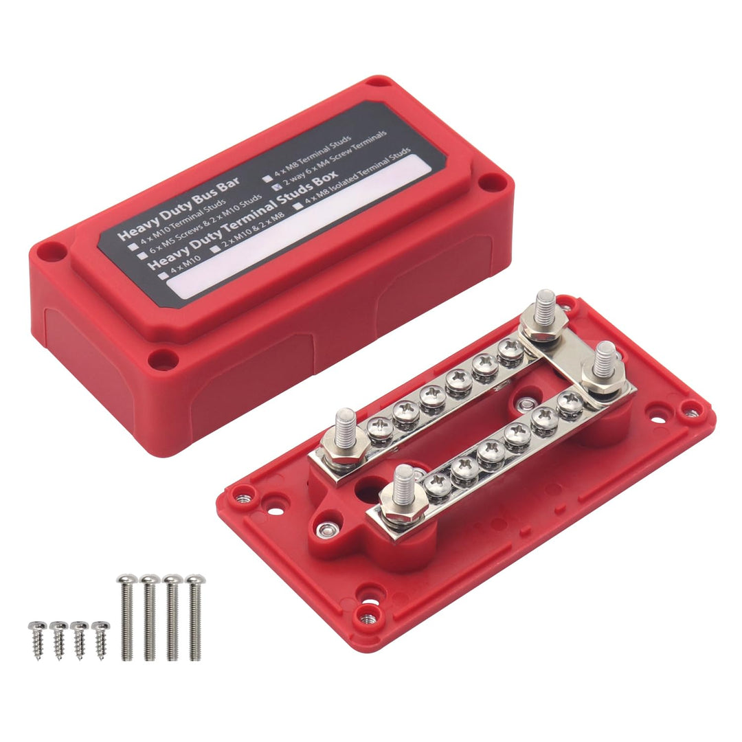 Messing 100 Ampere Sammelschiene 12V -48V DC Geländewagen Masseverteiler Boot Sammelschienenkasten C