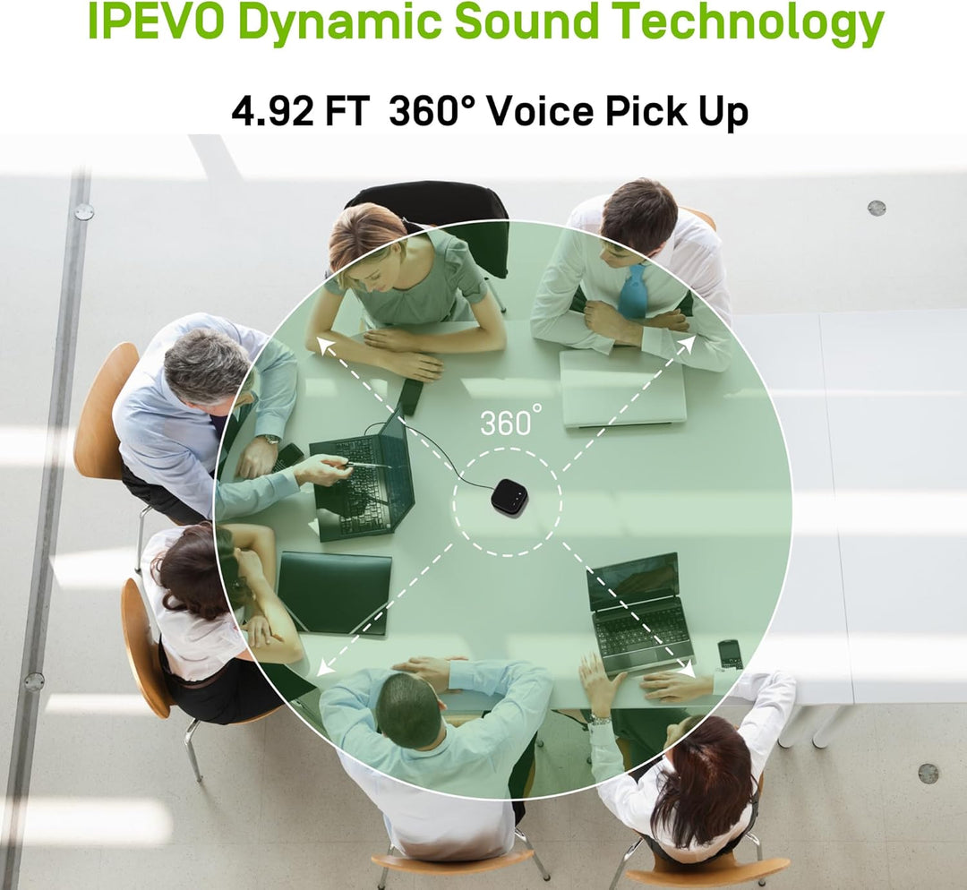 Ipevo VC-A10 USB Tragbare Freisprecheinrichtung, Konferenzen, Videoanrufe, Online-Meetings, Hybrid-A