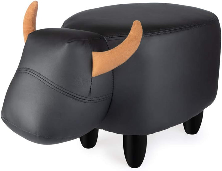 balvi Hocker La Vache Farbe Schwarz In Form Einer Kuh Holzbeine Kunstleder/Holz, Schwarz