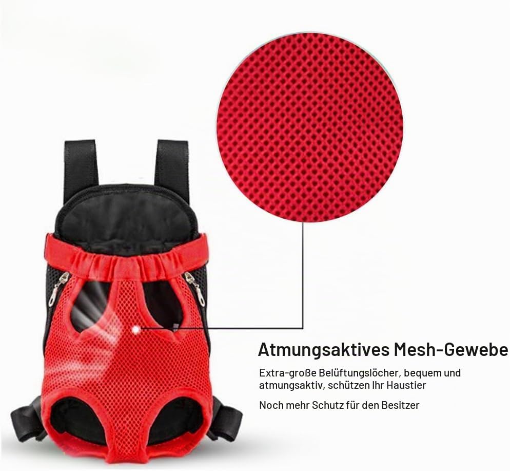 Hunde Rucksack für 2.5-3.5 kg, Verstellbare Welpen Haustier Rucksack Hund Tragetasche, Camping und R