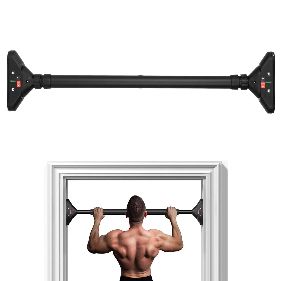 Klimmzugstange Türrahmen,Pull Up Bar Tragkraft bis 200 Kg,Reckstange Ohne Schrauben 74-97 cm Auszieh