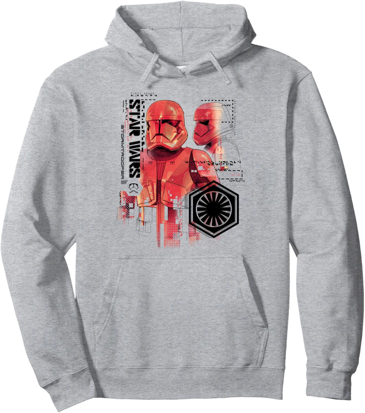 Star Wars: The Rise Of Skywalker Red Sith Trooper Schematic Pullover Hoodie