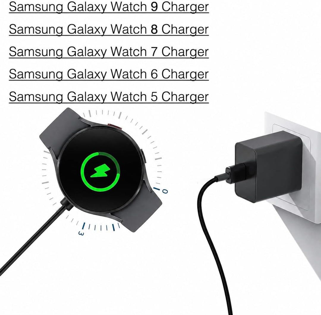 1M Samsung Watch Ladegerät für Samsung Galaxy Watch 8/7/6/Ultra, 8/6/4 Classic/FE/5/5 Pro/3, Active
