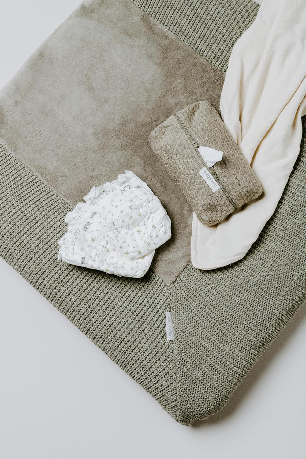 BO Baby's Only - Baby Feuchttücherbezug Sky - Gestrickte Feuchttücher Box - Feuchttücher Bezug aus B