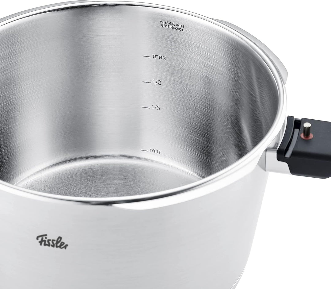 Fissler Vitaquick Premium/Schnellkochtopf (2,5 L, Ø 18 cm) m. Einsatz, Edelstahl-Dampfkochtopf, 2-Ga