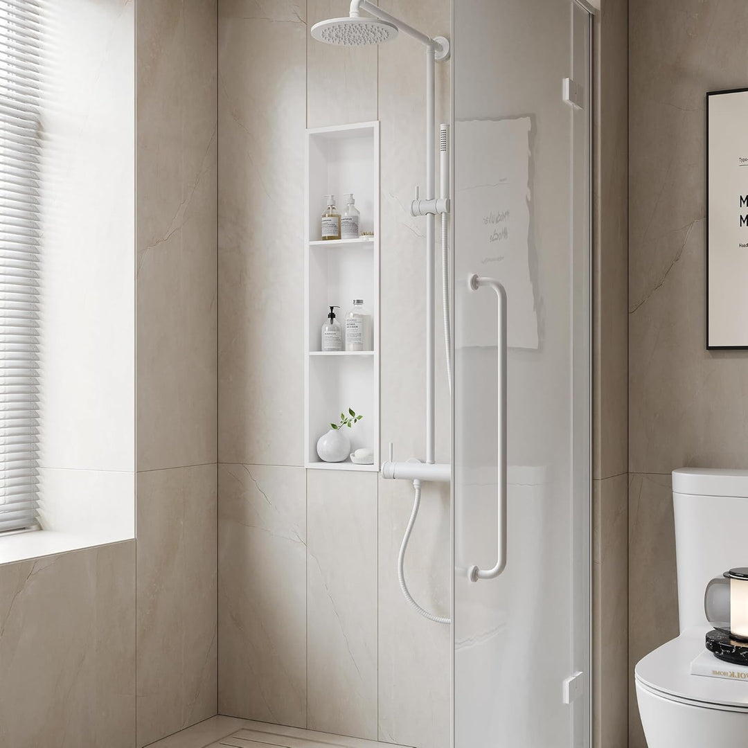 Neodrain Wandnische Dusche Edelstahl Dreifach-Duschnische Wandnische Lagerung für Badezimmer 90x20 c