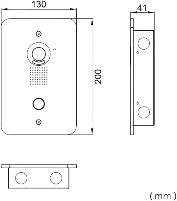 MATHFEL Video Türsprechanlage - Türklingel mit Kamera und 1x 7'' Monitoren, Türöffner Funktion, Alum