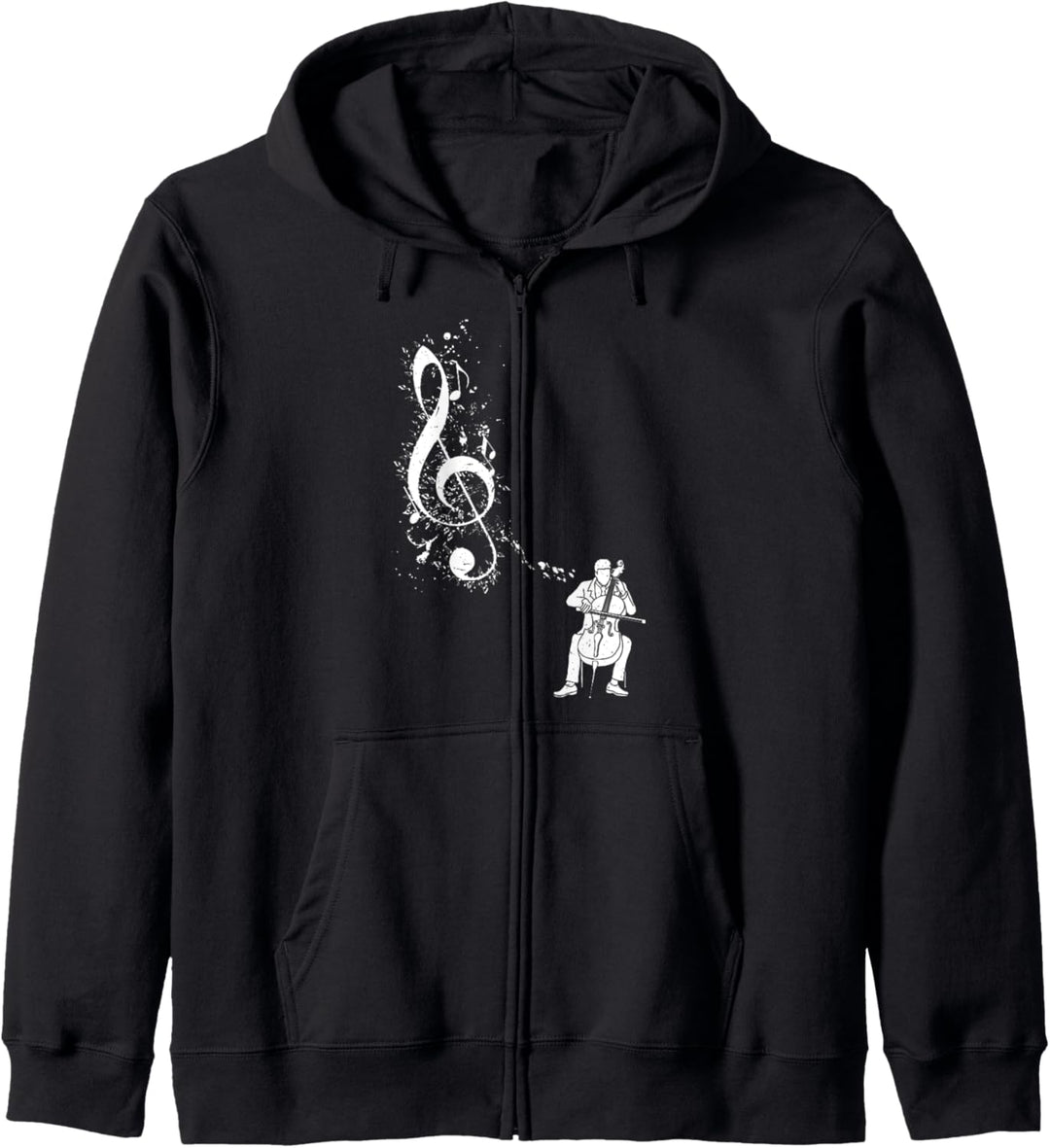 Chello Instrument Spieler Musiknote Musiker Chellist Kapuzenjacke