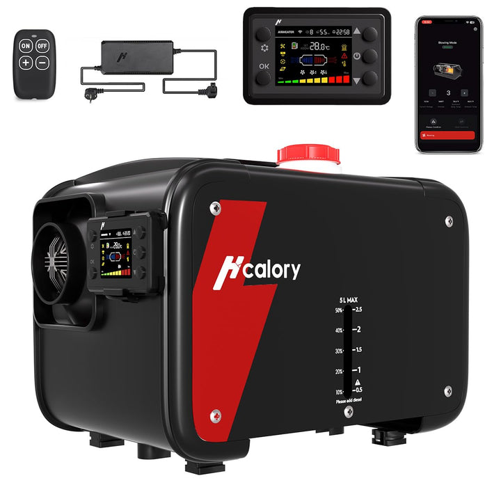 8kW Luft Dieselheizung, 240V/12V/24V 0,12–0,45 L/h HBH1S Diesel Standheizung mit APP Adapter, 28% hö