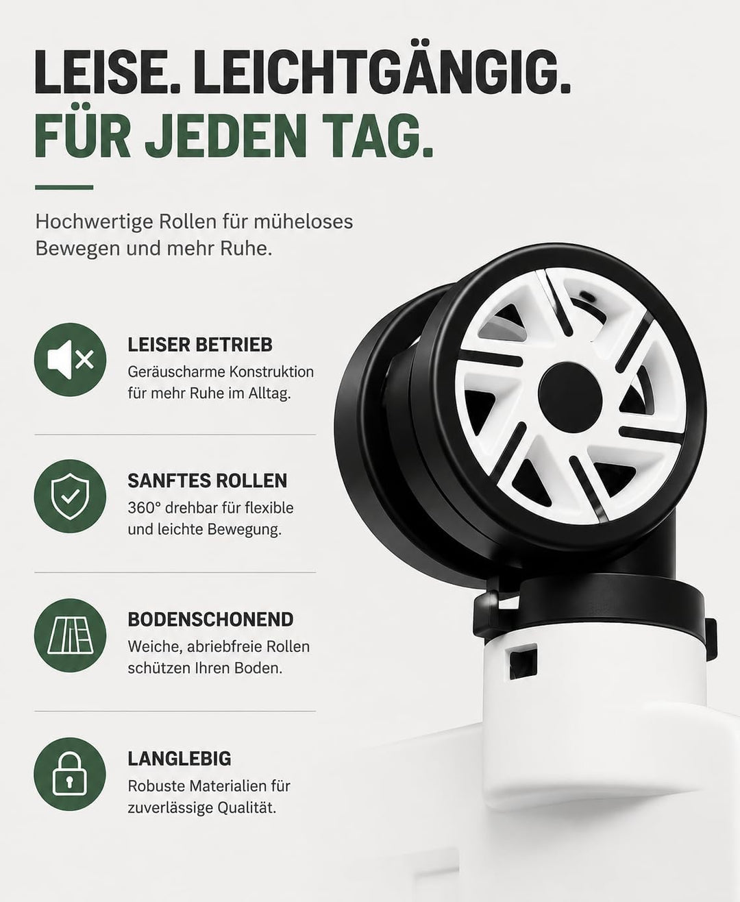 Faltbarer Einkaufstrolley 65L, Leichtgewicht 4,2 kg, mit Teleskopgriff, Klappbox auf Rollen für Eink