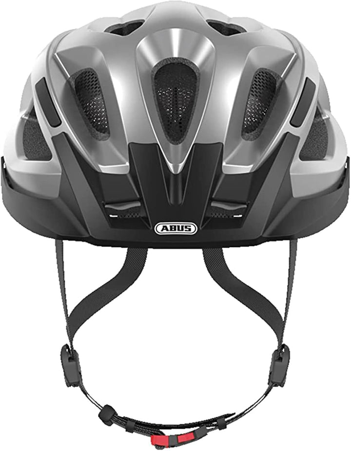 ABUS Stadthelm Aduro 2.0 - Allround-Fahrradhelm mit Licht - in sportivem Design für den Stadtverkehr