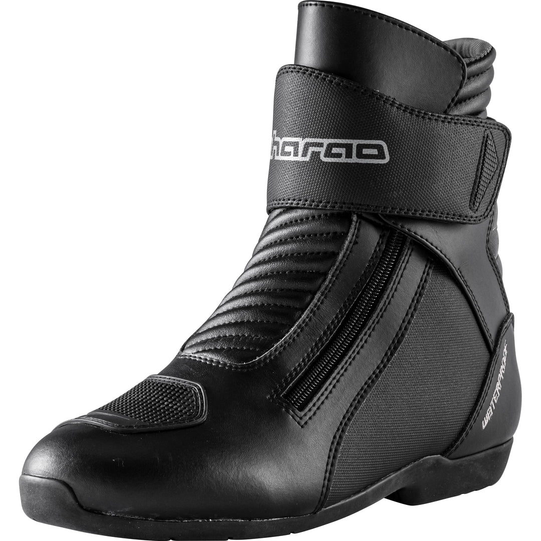 Pharao Trigon WP Motorradstiefel Kurz - Wasserdicht - PU - Polyester Schwarz 37 EU, Schwarz 37 EU