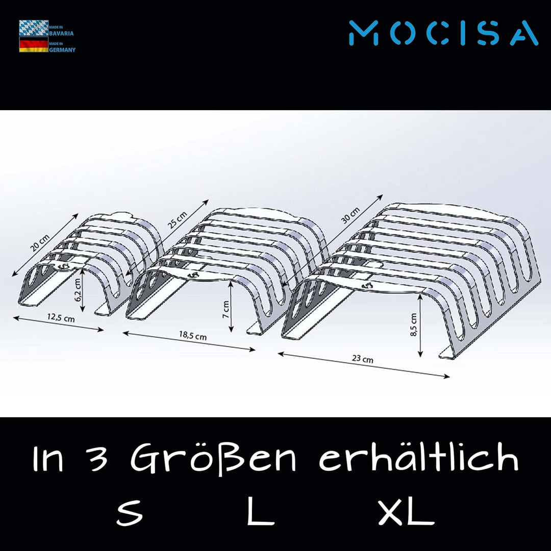 Rib-Rack Size S (4er)| Rippchenhalter mit Griffen |Das Profi-Tool zum Rippchen-Grillen |Edelstahl |