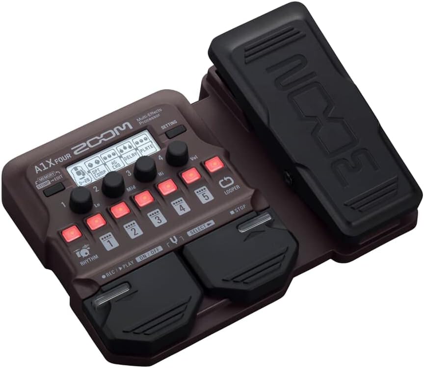 Zoom A1X FOUR Acoustic Guitar Multi-Effects Pedal Single, Single