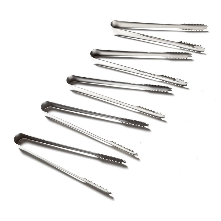 DIYI Set mit 5 Küchenutensilien aus Edelstahl, Zange für Eiswürfel, Brot, Buffet – 18 cm