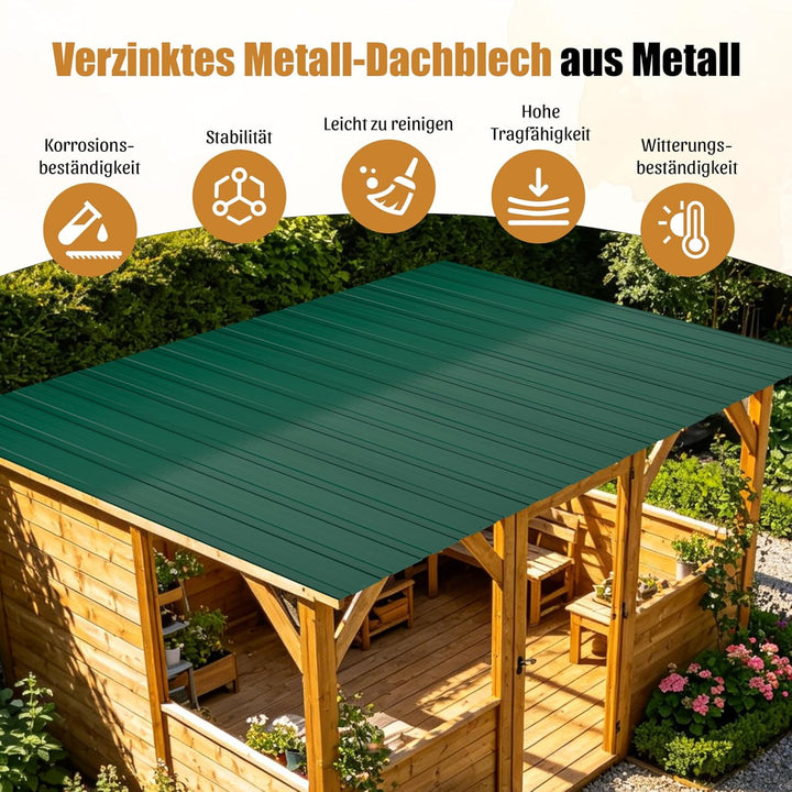 26 Stück Profilblech Verzinkter Stahl – 12 m² Dachblech Set mit Schrauben, UV-beständig, Winterfest