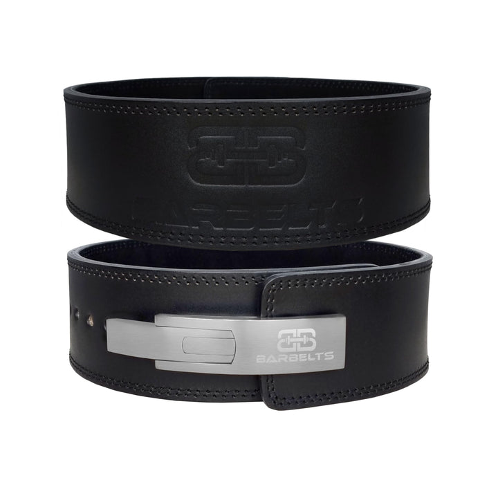 Premium Leber Belt Onyx - Steel Buckle, Powerlift Gürtel, 100% Leder, Weightlifting Belt Strap, Kraf