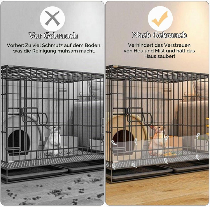 PeSandy Haustierkäfig-Einlage, Haustierkäfig-Schutzeinlagen, 12 STÜCKE Käfig-Urin-Schutz für Kaninch