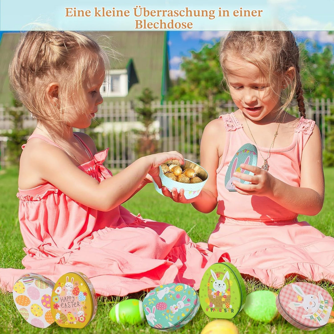 Osterhasen-Keksdosen*6pcs, Ostern Keksdose Gebäckdose mit Deckel, Hase Ostereier Geschenkdose, Oster