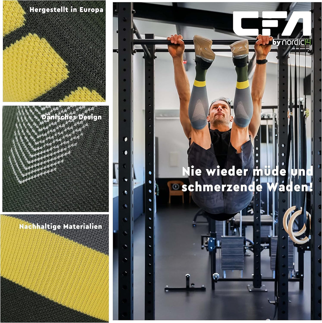 CFA V2 Kompressionsstrümpfe Damen und Herren - Ideal fürs Laufen, Fitnessstudio, Radfahren, Muskeler