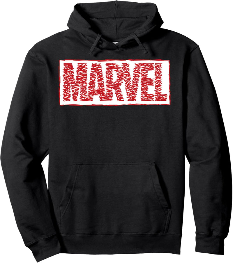 Marvel Text Scribble Logo Pullover Hoodie