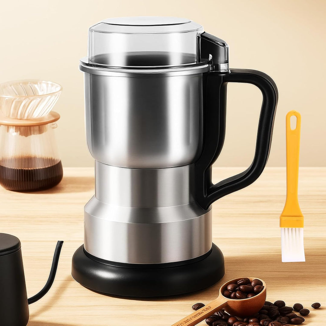 Getreidemühle Multifunktionale 500ml, 300W Edelstahl Gewürzmühle Ultrafeine Kaffeemühle, Elektrische