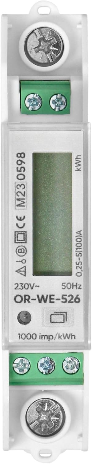 Miratic Stromzähler Hutschiene 1-Phasen DIN-Schienenmodul TH-35mm 100A MID RS485 für PV-Solarsysteme