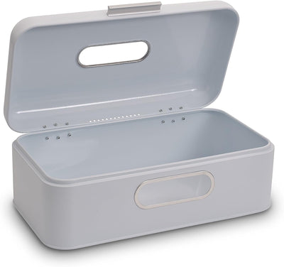 Echtwerk Retro Brotkasten aus Metall mit Sichtfenster, Weiss, 42, 5 x 23, 8 x 17 cm Weiss Big Single