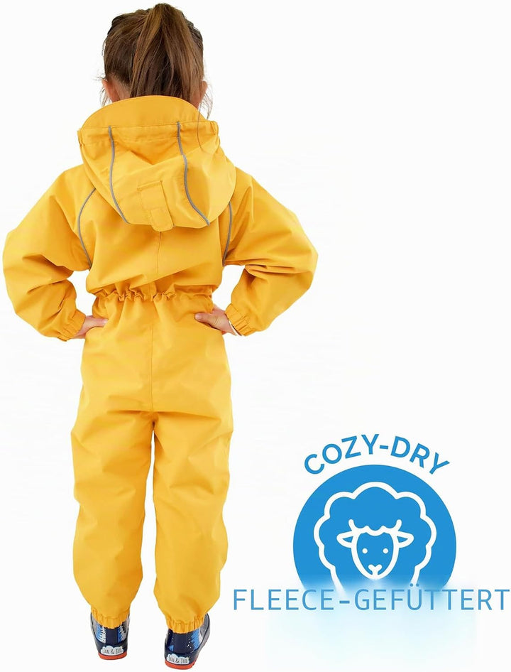 Jan & Jul Baby Toddler Puddle-Dry Rain-Suit, Waterproof and Breathable Cozy-Dry: Yellow 1 Jahr, Cozy