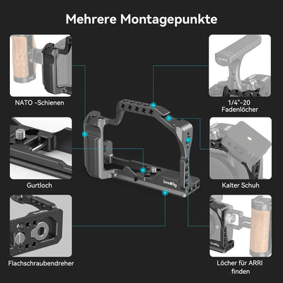 SMALLRIG Cage für Canon M50, M50 II und M5 Movie Making Vlogging Rig mit Integriertem Griff -