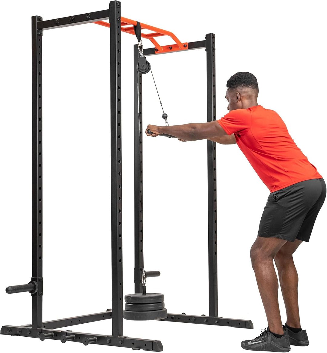 Sunny Health & Fitness Power Rack und Cage Add-on Befestigung Zubehör: Barhalter, Dip-Bars, J-Haken,