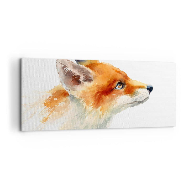 Wandbilder Dekoration Wohnzimmer Fuchs Tier Natur Panorama Bilder auf Leinwand 120x50cm Leinwandbild