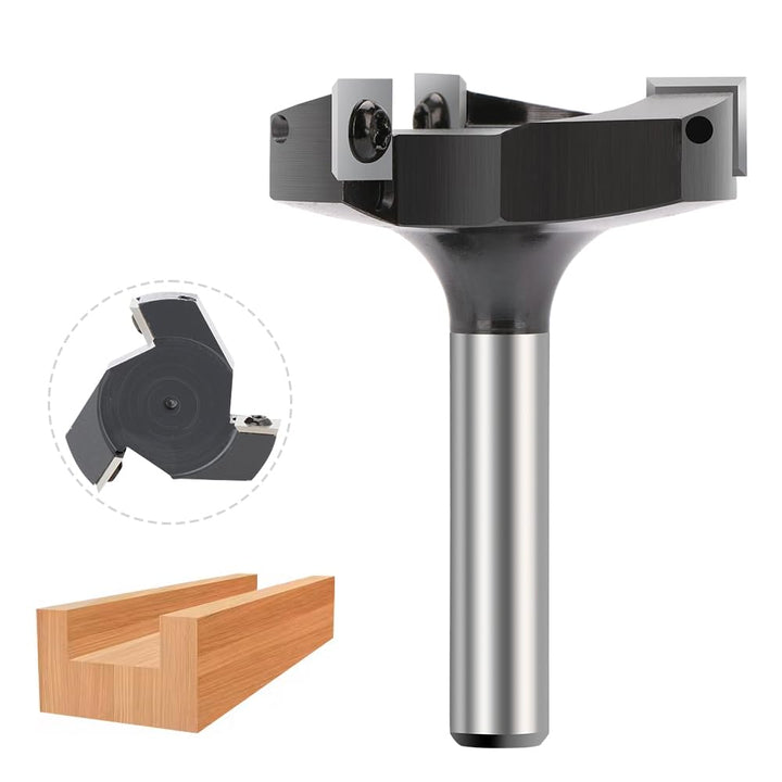 BALUGAEA Oberfräse Planfräser 12mm Schaft 60mm Durchmesser Flächenfräser mit Wendeplatten Hobelfräse