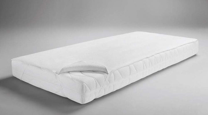 Dormisette Q159 Premium Molton-Matratzenauflage, 90/190 cm, Baumwolle/Zwirn-Calmuc, Reinweiss, 90/19